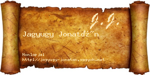 Jagyugy Jonatán névjegykártya